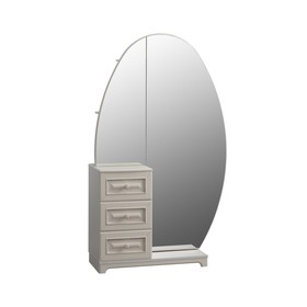 Шкаф комбинированный Белла зеркало 1050х420х1758 Белый/джелато софт