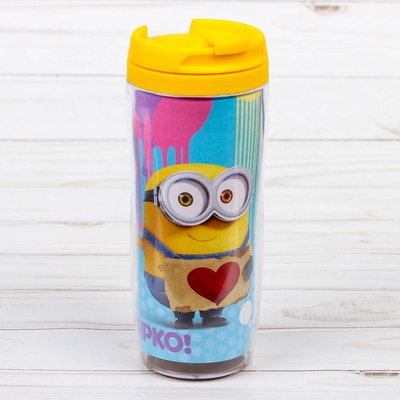 Термостакан «Живи ярко!», 350 мл, Гадкий Я