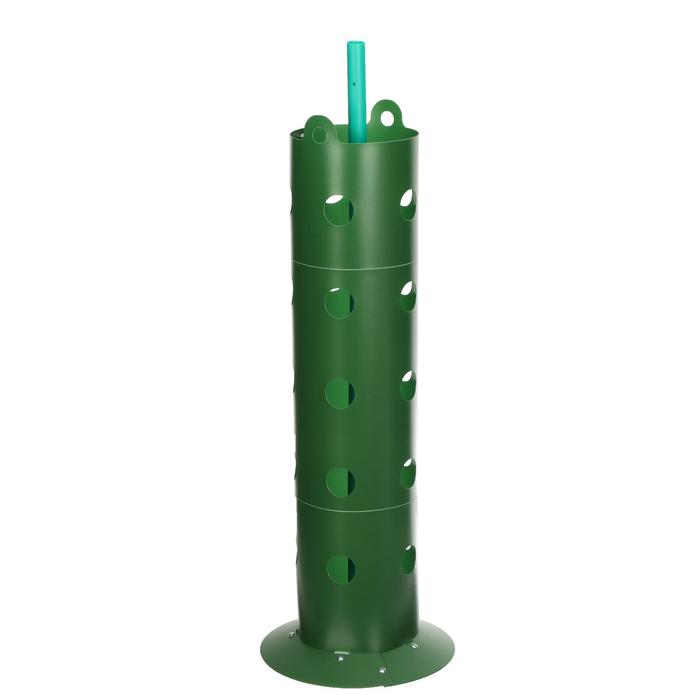 Клумба «Цветочная колонна», d = 17 см, h = 70 см, зелёная - фото 1883345786