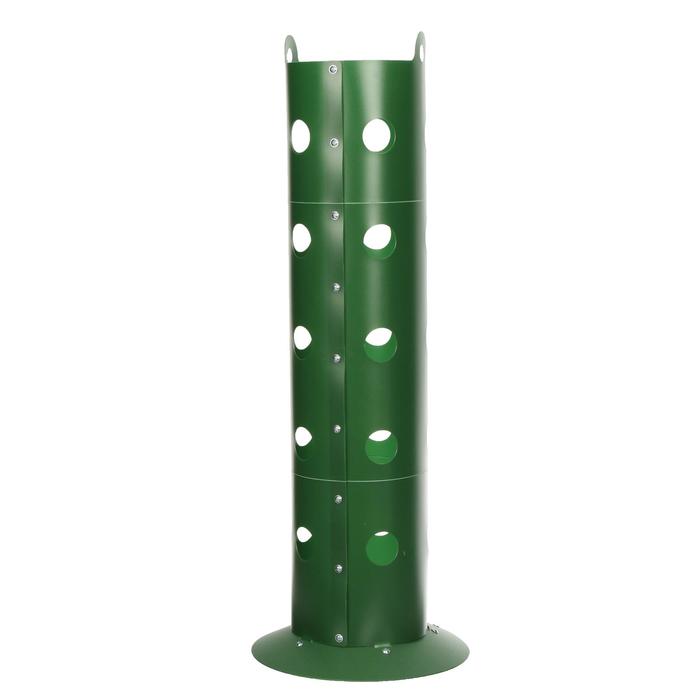Клумба «Цветочная колонна», d = 17 см, h = 70 см, зелёная - фото 1883345787