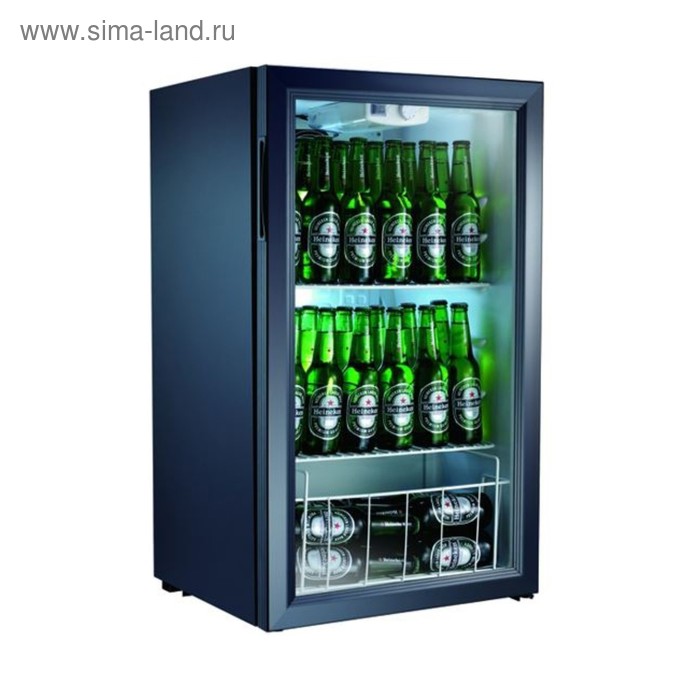 Холодильный шкаф GASTRORAG BC98-MS, 98 л, витринного типа, от 0 до +10°С, подсветка, чёрный - Фото 1