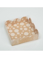 Коробка для печенья, кондитерская упаковка с PVC крышкой, «Хорошего настроения», 10.5 х 10.5 х 3 см - Фото 3