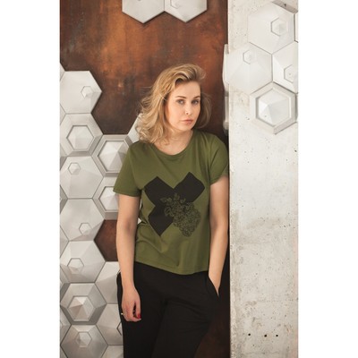 Футболка женская KAFTAN "Militari", р-р M (44-46), 100% хл