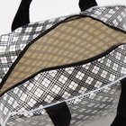 Косметичка-сумка на молнии с сеткой, с ручками, с принтом, молочная - Фото 3