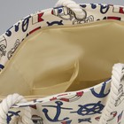 Сумка текстильная "Паруса", отдел на молнии, с подкладом, ручки-верёвки, цвет бежевый - Фото 5