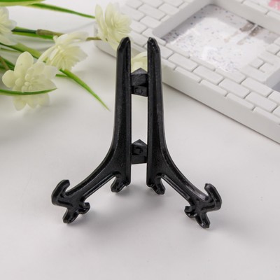 Подставка для тарелок пластик 10 см, чёрная,для тарелок d=10-13 см