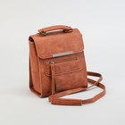 Рюкзак-сумка, отдел на молнии, наружный карман, цвет коричневый - Фото 6