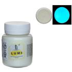 Краска акриловая люминесцентная (светящаяся в темноте), LUXART Lumi, 80 мл, небесно-голубой, небесно-голубое свечение (L4V80) - Фото 1