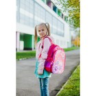 Рюкзак школьный, отдел на молнии, наружный карман, 2 боковые сетки, усиленная спинка, цвет розовый - Фото 7