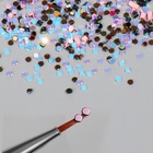 Стразы для декора, 1 мм, 12 ячеек, разноцветные - Фото 3