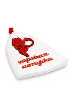 Шапка для бани и сауны, с вышивкой «Горячая штучка», полиэфир, белая - Фото 2