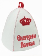 Шапка для бани и сауны «Екатерина Великая», полиэфир, белая - Фото 4