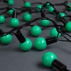 УЦЕНКА Гирлянда «Нить» 10 м с насадками «Шарики 2.5 см», IP44, тёмная нить, 100 LED, свечение зелёное, 8 режимов, 220 В - Фото 6