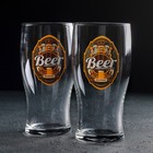 Набор бокалов для пива «Пейте пиво», стеклянный, 500 мл, 2 шт, рисунок микс - фото 8637730