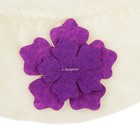 Шапка банная женская "Азалия" с аппликацией, белая - Фото 3