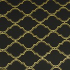 Бумага упаковочная металлизированная, чёрно-золотой, 0,5 х 5 м - Фото 3