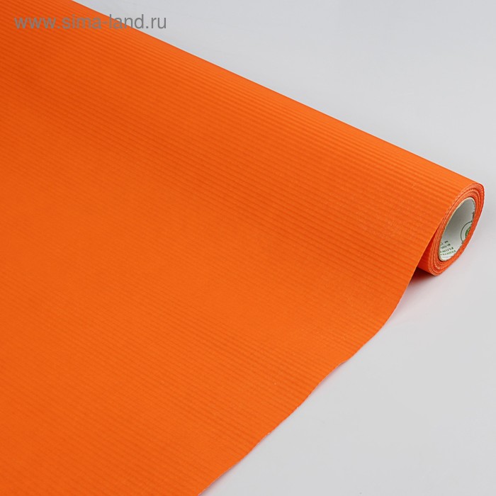 Бумага упаковочная крафт, двусторонняя, оранжевый, 0.5 х 10 м - Фото 1