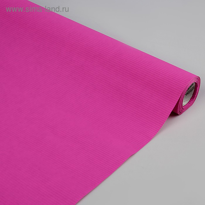 Бумага упаковочная крафт, двусторонняя, ярко-розовая, 1 х 10 м - Фото 1