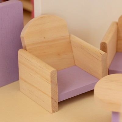 Кукольный домик «Розовое волшебство», с мебелью