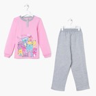 Пижама для девочки, рост 104 см, цвет розовый - Фото 1