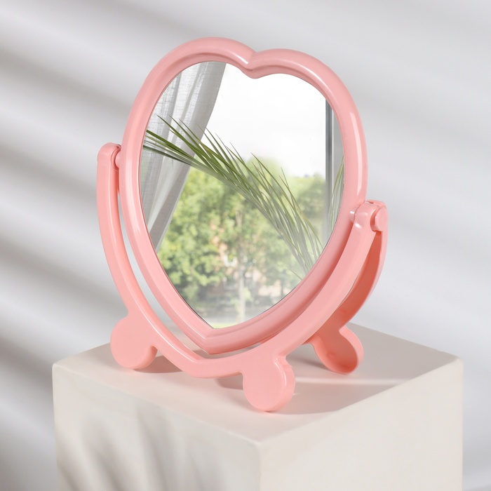 Зеркало настольное, с рамкой под фотографию, зеркальная поверхность 12,7 × 13 см, цвет МИКС - Фото 1