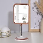 Зеркало настольное, на гибкой ножке, двустороннее, с увеличением, зеркальная поверхность 12,5 × 16 см, цвет медный/белый - Фото 2