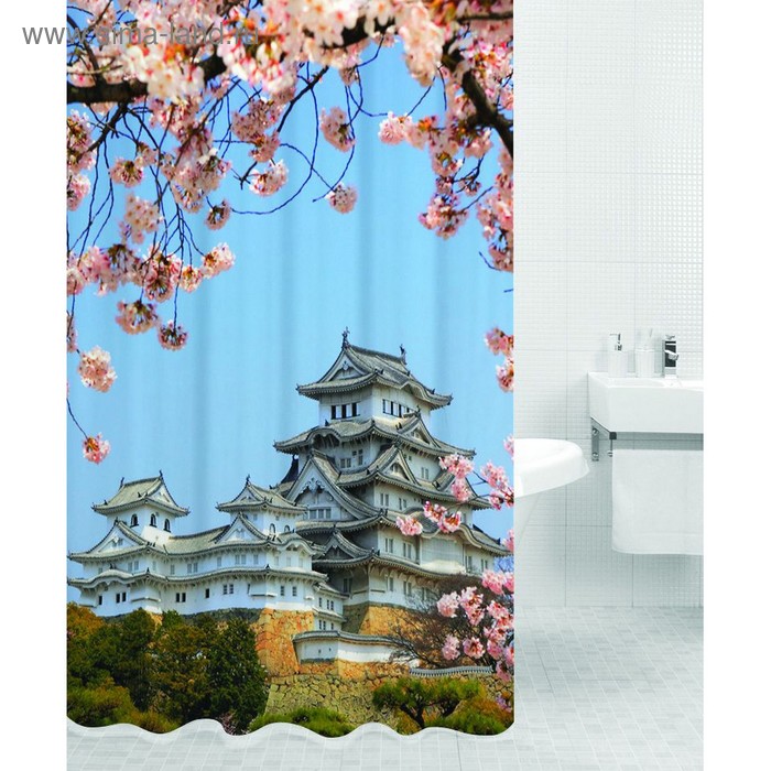 Штора для ванной KYOTO, цвет Япония HOT Print 180х200 - Фото 1