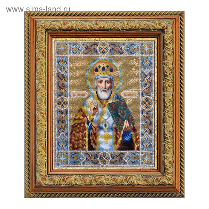 Набор для вышивания бисером Паутинка «Святой Николай Чудотворец» - Фото 1