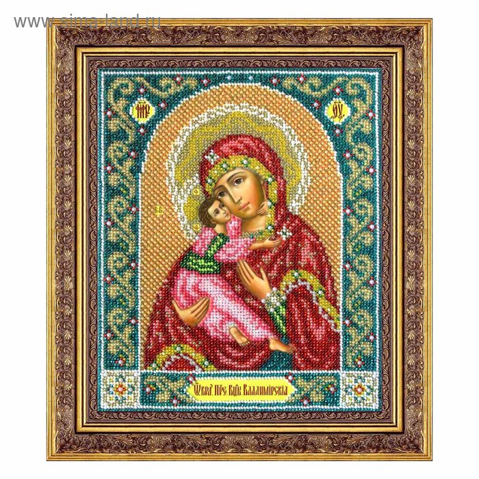 Набор для вышивания бисером Паутинка «Богородица Владимирская» - Фото 1
