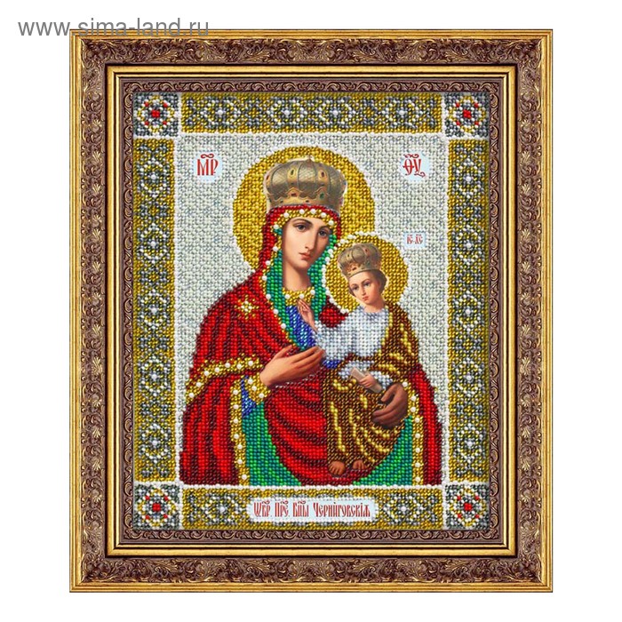 Набор для вышивания бисером Паутинка «Пресвятая Богородица. Черниговская» - Фото 1