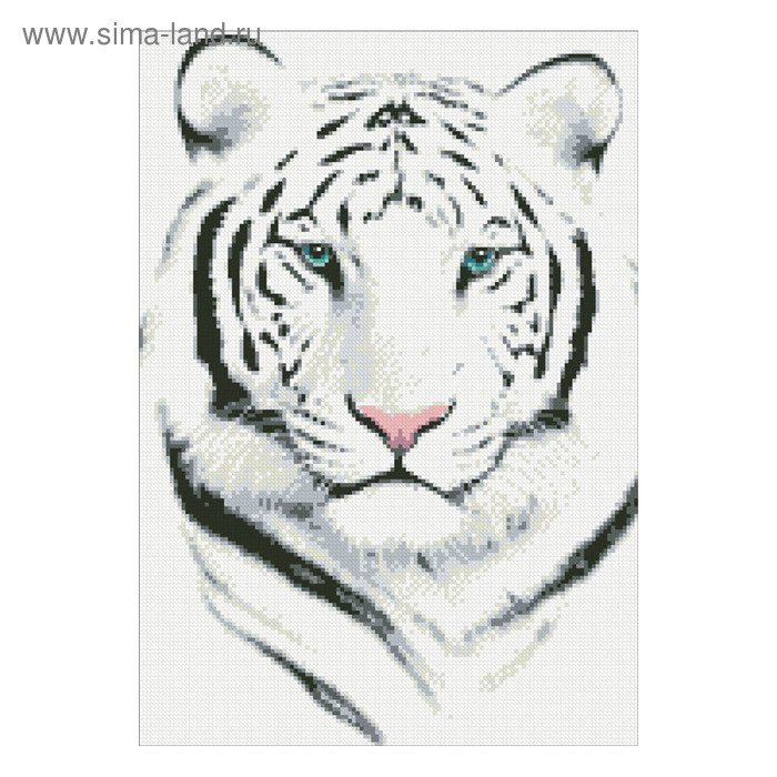 Набор алмазной мозаики «Белый тигр» - Фото 1