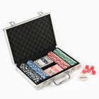 Покер в металлическом кейсе (карты 2 колоды,фишки 200 шт с/номиналом,5 кубиков), 20.5 х 29 см - фото 8353633