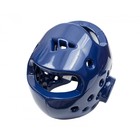 Шлем защитный для тхэквондо WTF approved, размер S, цвет синий - Фото 2
