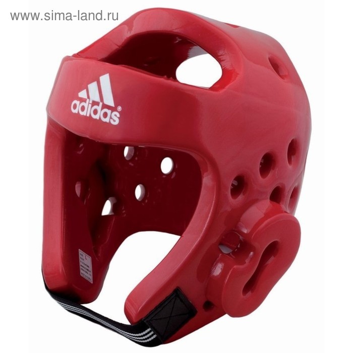 Шлем полуоткрытый, для тхэквондо WTF approved, размер L, цвет красный - Фото 1