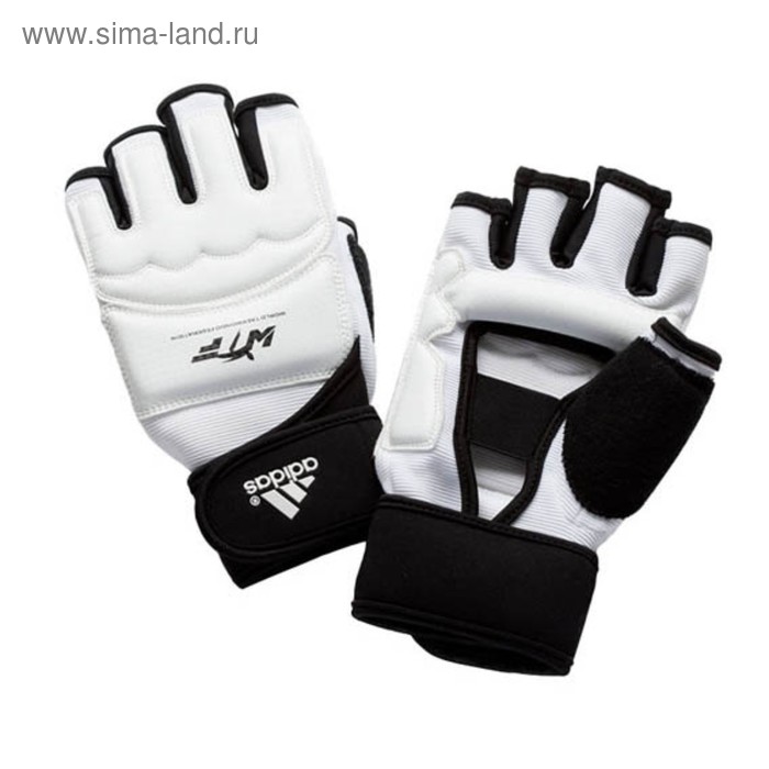 Боевые перчатки Fighter Gloves размер XS, цвет белый с черным - Фото 1