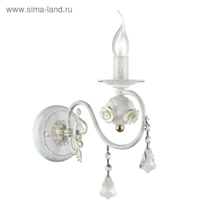 Бра Faberge 1x60W E14 белый 28,8x12x26см - Фото 1