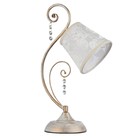 Настольная лампа Lorette 1x40W E14, белое золото 15x27,3x45,4 см - фото 307004819