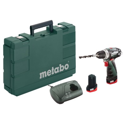 Шуруповерт ак. Metabo Power Maxx BS Basic, 10.8 В, 2×2Ач, LiIon, 1400 об/мин, БЗП 10 мм, кейс