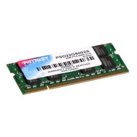 Память DDR2 2Gb 800MHz Patriot PSD22G8002S RTL PC2-6400 CL6 SO-DIMM 204-pin 1.8В
