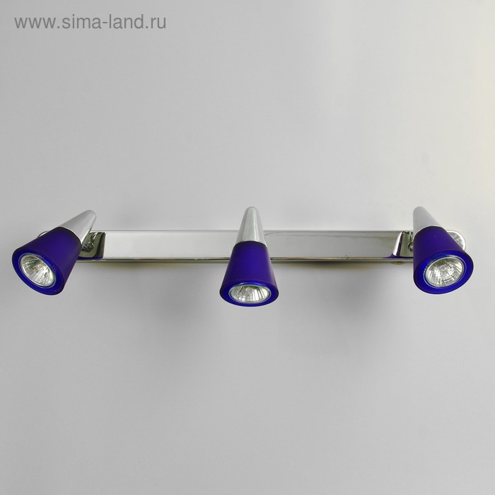 Светильник AS158E Halo3 glass 3x50W GU10 хром 55x4x10,5см - Фото 1