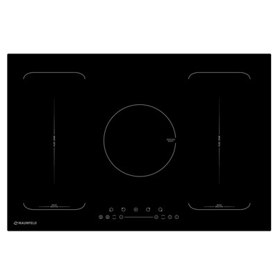Варочная поверхность Maunfeld EVI.775-FL2-BK, индукционная, 5 конфорок, сенсор, чёрная