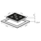 Варочная поверхность Maunfeld EVCE.775.SM.T-BK, электрическая, 5 конфорок, сенсор, черное стекло - Фото 2
