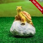 Садовая фигура "Черепаха на камне" 11,5х11,5х17см - фото 319695340