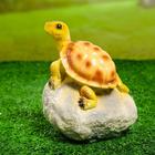 Садовая фигура "Черепаха на камне" 11,5х11,5х17см - Фото 2