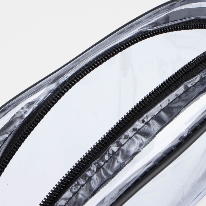 Косметичка на молнии, цвет чёрный 16250