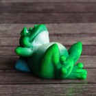 Фигура "Лягушка лежит" зеленая с белым брюшком 6х3см - Фото 3