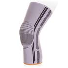 Бандаж на коленный сустав эластичный KS-E01, Серый, размер L - Фото 1