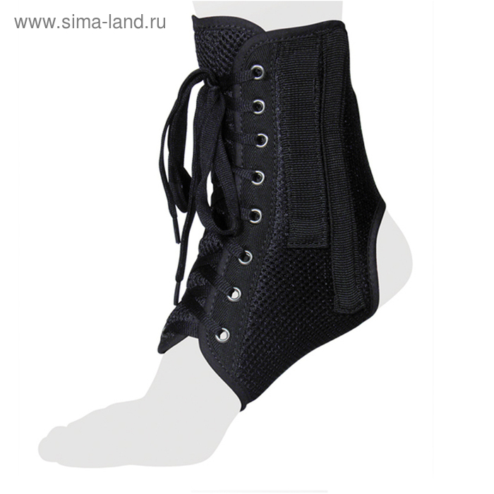Бандаж на голеностопный сустав со шнуровкой и ребрами жёсткости Ttoman AS-ST, цвет чёрный, размер XL - Фото 1