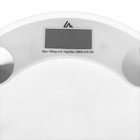 Весы напольные Luazon LVE-001, электронные, до 180 кг, 1хCR2032, стекло, белые - фото 4587488