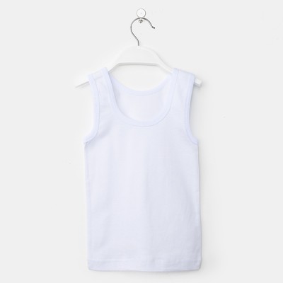 Майка для мальчика, рост 128 см, цвет белый м0006